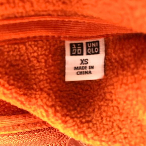 Uniqlo | Orange Zip-Up Fleece Jacket - Picture 6 of 8